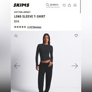Skims LONG SLEEVE T-SHIRT L used